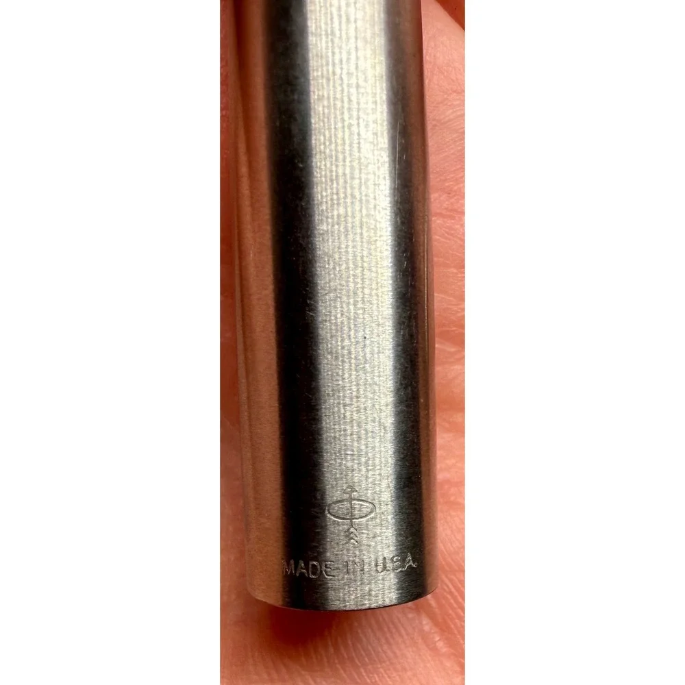 Parker 45 Pen Caps Set of 2 Good Lustraloy Stainless Gold Filled Clip USA